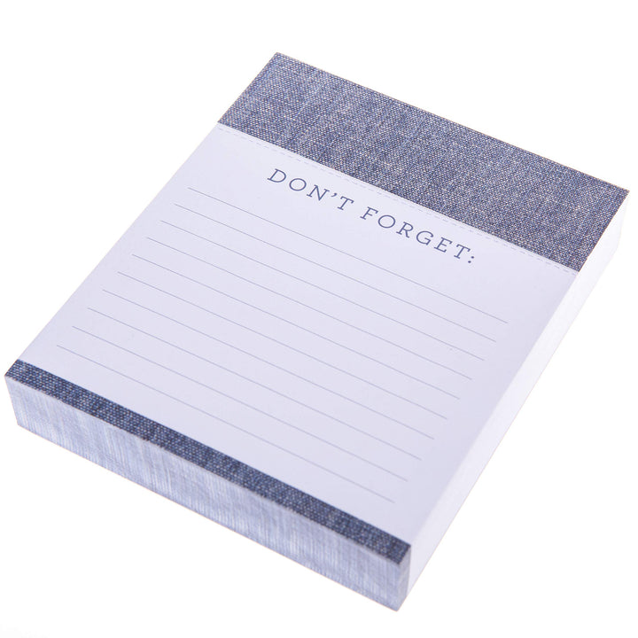 "Graphique Jotter Notepad, Chambray Design – 4.5"" x 5.5"" x 1”, 250 Lined Pages with “Don’t Forget” at the Top – Cute Journal for Leaving Messages and Taking Notes" (SP163) Jotter Pad
