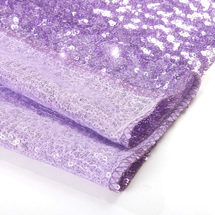 B-COOL Purple Table Runners 4 Pack 12x72 Inch Sequin Lavender Runner for Tables Halloween Party Decor Christmas Holiday Birthday Bridal Baby Shower Wedding Decorations 4Pcs - 12"x72"