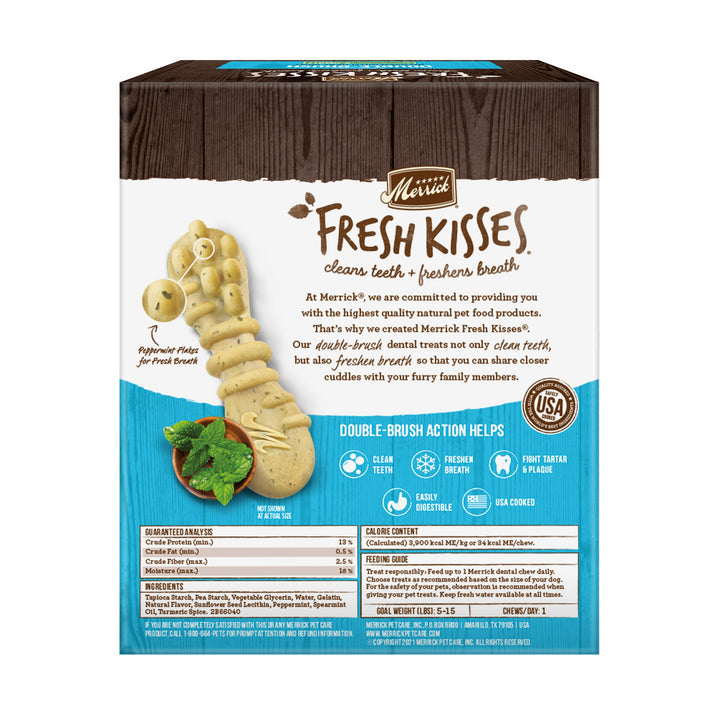 Merrick Fresh Kisses Dog Dental Chews For Extra Small Breeds, Grain Free Dog Treats Infused with Real Mint - (4) 78 ct. Boxes