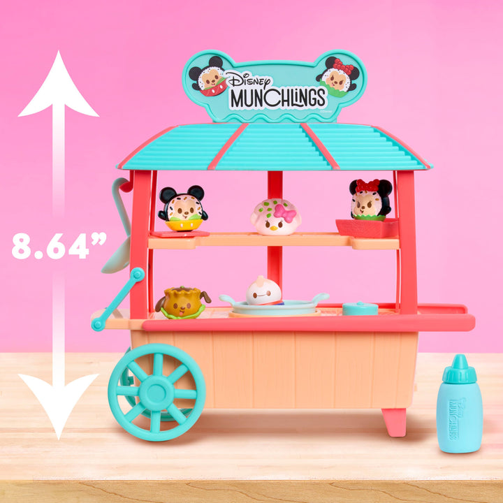 Just Play Disney Munchlings Dumpling Cart, 11-Piece Color Change Figure Playset, 1-inch Collectible Scented Figurines, Kids Toys for Ages 3 Up,  Exclusive