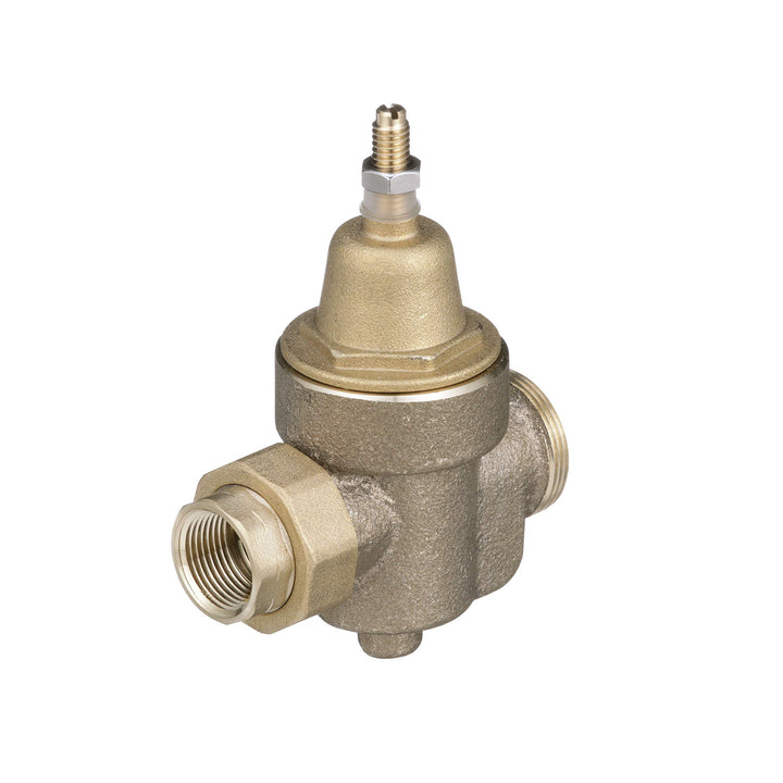 Watts Backflow Preventer 3/4 In Water Pressure Reducing Valve, Npt Thread Union X Npt Female, Max Work 400 psi, Adjust 25-75 psi