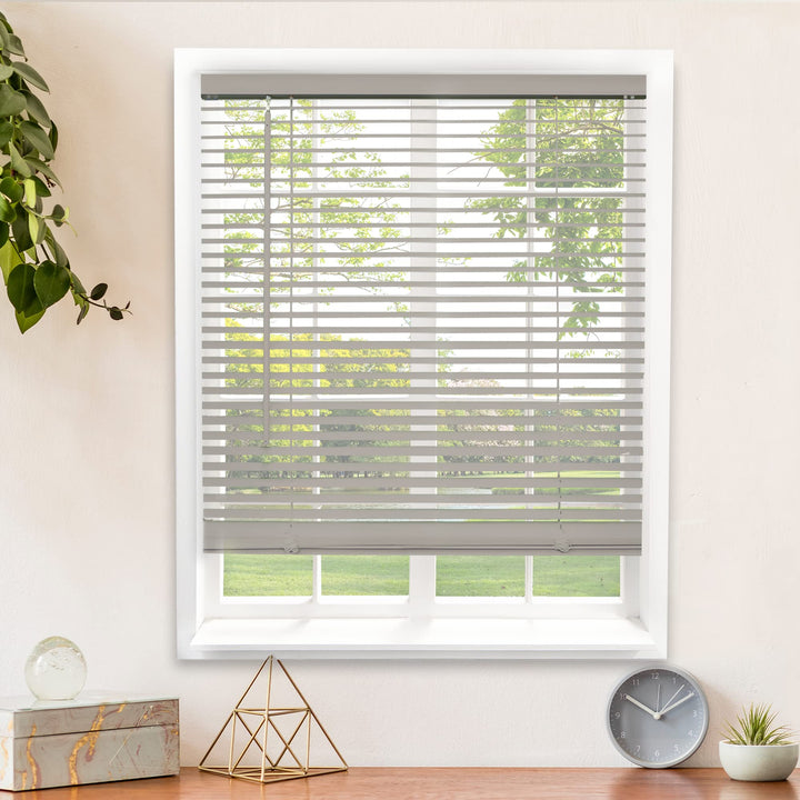 CHICOLOGY Blinds for Windows , Mini Blinds , Window Blinds , Door Blinds , Blinds & Shades , Camper Blinds , Mini Blinds for Windows , Horizontal Window Blinds , Gloss Gray, 12"W X 60"H Gray (Commercial Grade)