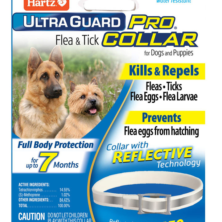 Hartz UltraGuard Pro Reflective Flea & Tick Collar for Dogs and Puppies, 7 Month Flea and Tick Prevention Per Collar, 1 Count