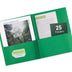 Avery Two Pocket Folders with 3 Prong Fasteners, Holds 70 Sheets, 25 Green Folders (47977) 25 Covers 1