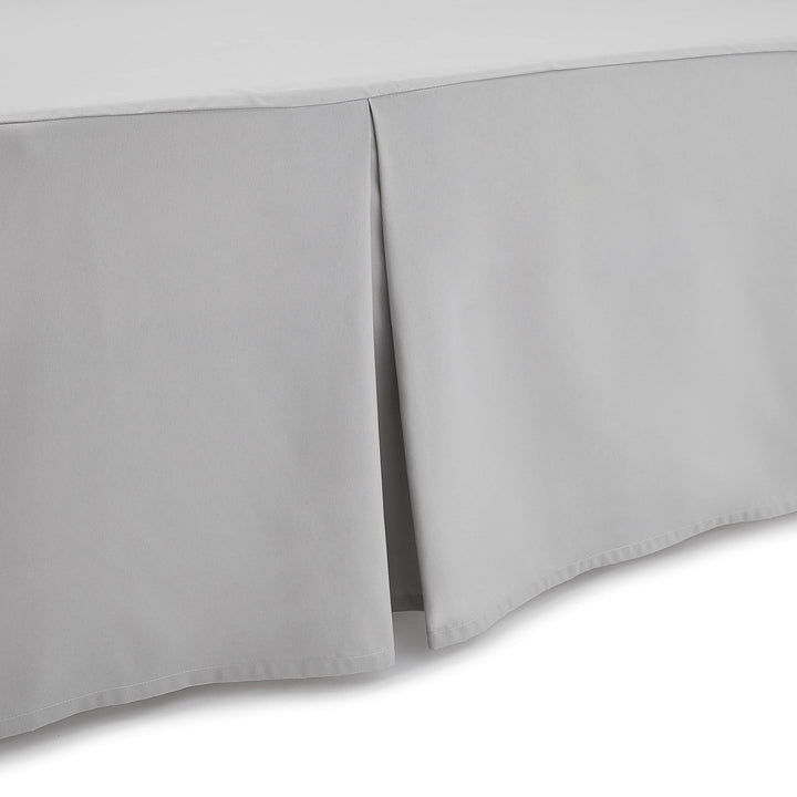 Basics Lightweight Pleated Bed Skirt, King, Light Grey