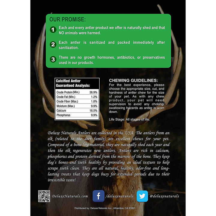 Elk Antler Chews for Dogs | Naturally Shed USA Collected Elk Antlers | All Natural A-Grade Premium Elk Antler Dog Chews | Product of USA, 5-Pack Small Whole 5 Count (Pack of 1)