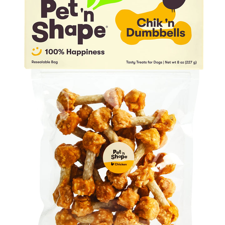 Pet 'n Shape Chik 'n Rice Dumbbells - All Natural Dog Treats, Chicken, 8 oz, 10408 8 Ounce (Pack of 1)