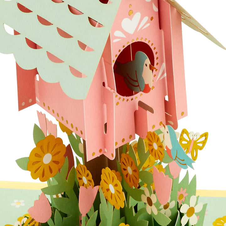 Hallmark Signature Paper Wonder Pop Up Mothers Day Card or Birthday Card for Mom (Birdhouse)