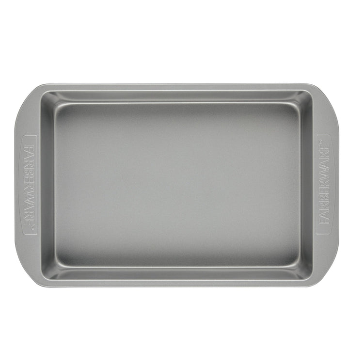 Farberware Nonstick Bakeware Baking Pan / Nonstick Cake Pan, Rectangle - 9 Inch x 13 Inch, Gray 9" x 13" No Lid