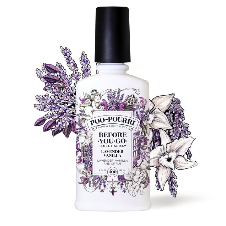 Poo-Pourri Before-You-Go Toilet Spray, Lavender Vanilla, 1 Fl Oz Pocket Travel Size - Lavender, Vanilla and Citrus 1 Fl Oz (Pack of 1)