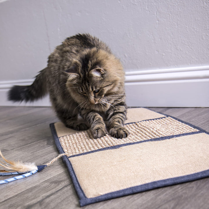 Petlinks Scratch & Play Carpet & Burlap Cat Scratch Mat - Brown, One Size Scratch & Play Mat