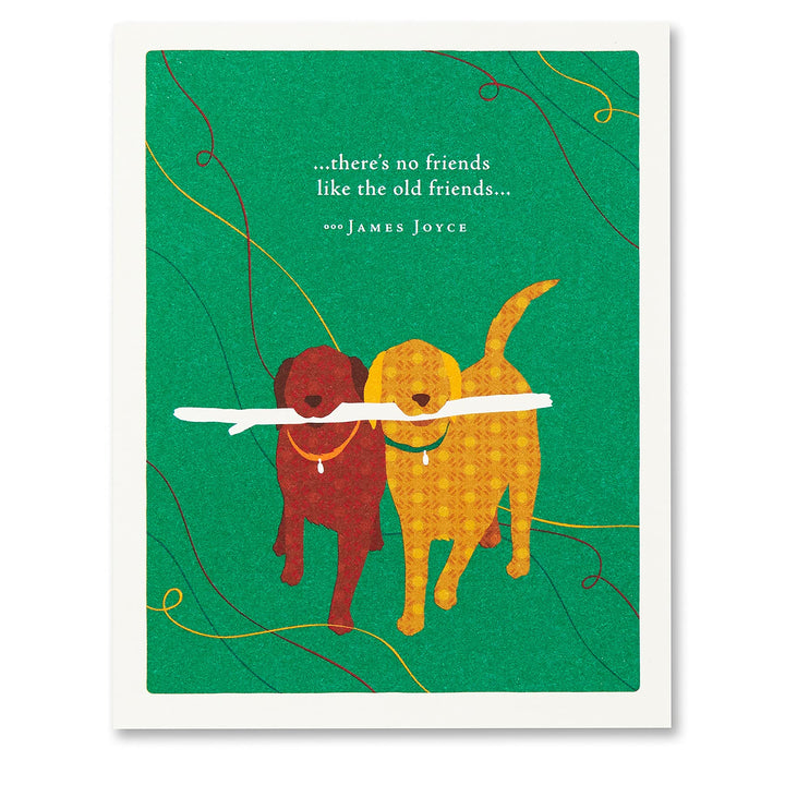 Compendium Positively Green 4-Pack of Friendship Cards – Best of Friends (Four Different Designs, One Card Each, with Envelopes) Friendship - Best of Friends