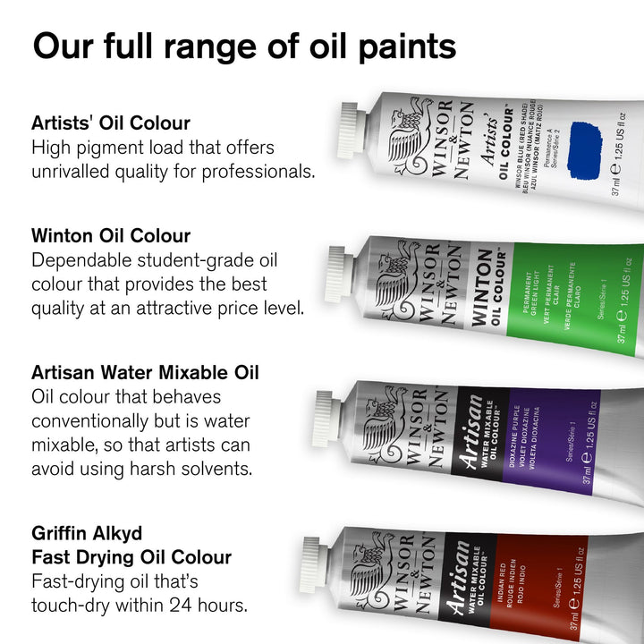 Winsor & Newton Winton Oil Color Paint Set, 20 x 12ml (0.4-oz) Tubes Tube Set - 20 x 12ml