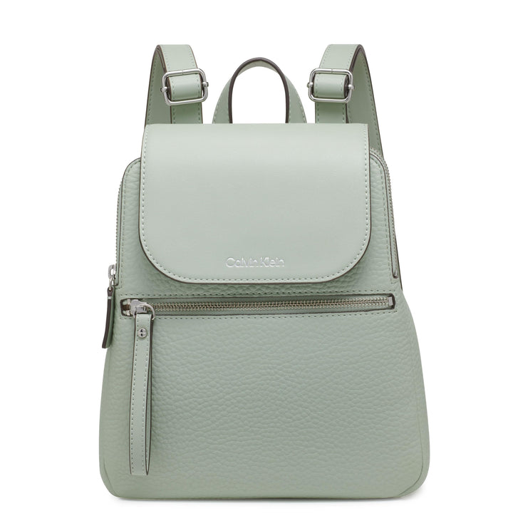 Calvin Klein Reyna Novelty Key Item Flap Backpack, Dove Grey