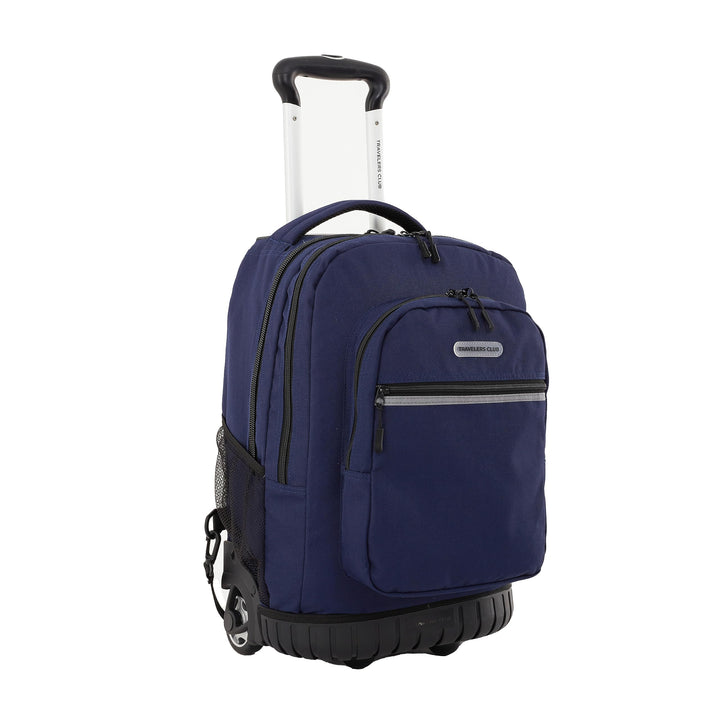 Travelers Club Rolling Backpack, Midnight Blue, 18-Inch 18 Inch