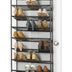 Whitmor 36 Pair Over-The-Door Rack-Gunmetal Gray Shoe Organizer Shoe Rack Gunmetal