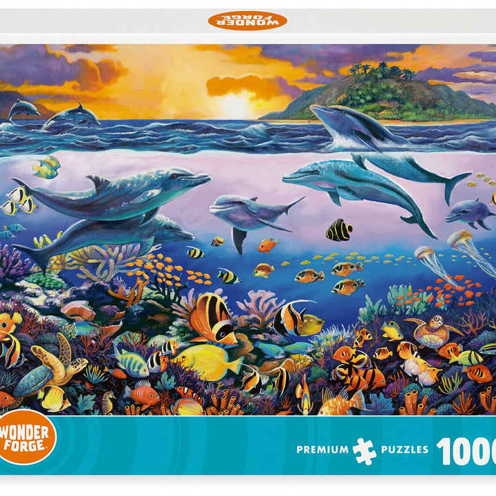 Wonder Forge Underwater Frolic 1000 Piece Jigsaw Puzzle for Adults | Unique, Perfectly-Fitting Pieces | Fun, Vibrant Imagery |  Exclusive