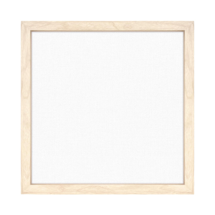 MCS Floating Frame with Canvas Included, Art Frames for Canvas Paintings with Adhesive Fasteners and Hanging Hardware, Walnut Woodgrain, 18 x 24 Inch 18x24