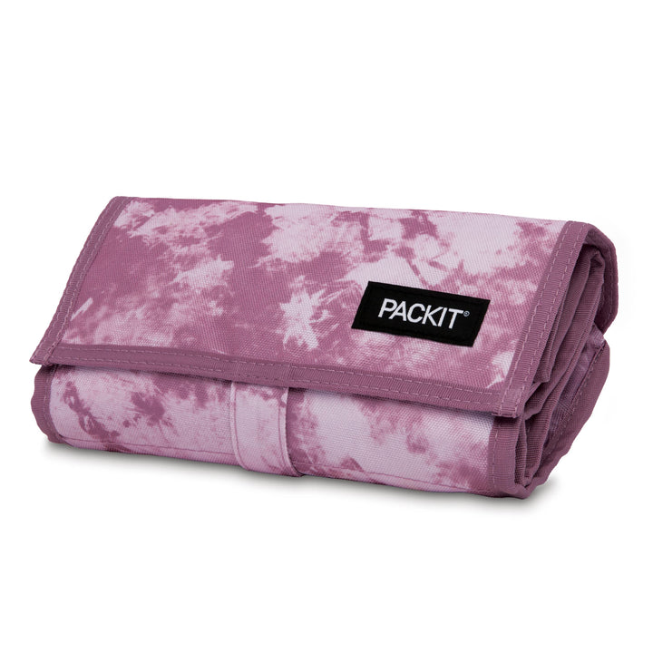 PackIt Freezable Lunch Bag, Mulberry Tie Dye, Built with EcoFreeze Technology, Foldable, Reusable, Zip and Velcro Closure with Buckle Handle, Great for Fresh Lunches on the Go