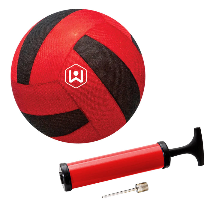 Wicked Big Sports  Exclusive Updated Volleyball-Supersized Soccer Ball Outdoor Sport Tailgate Backyard Beach Game Fun for All, Red