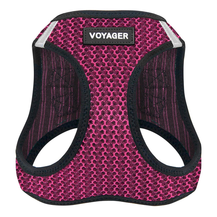 Voyager Step-in Air Dog Harness - All Weather Mesh Step in Vest Harness for Small and Medium Dogs by Best Pet Supplies - Fuchsia (2-Tone), S Harness (Fuchsia 2-Tone) S (Chest: 14.5 - 16")