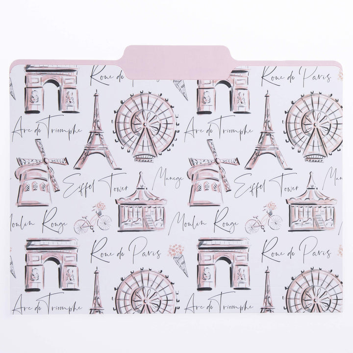 "Graphique Parisian Traditional File Folder Set  Each Folder Measures 11.75"" x 9.5"", Set Includes 9 Folders with 3 Unique Designs, Durable Triple-Scored Coated Cardstock" (FIF055)