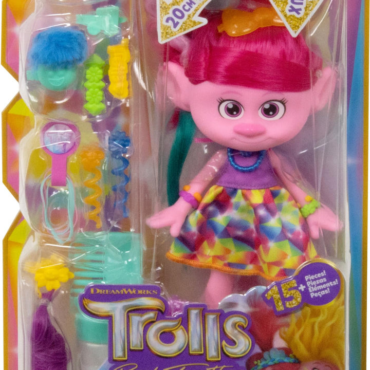 Mattel DreamWorks Trolls Band Together Doll & 15+ Accessories, Hair-tastic Queen Poppy Fashion Doll with Glitter Comb