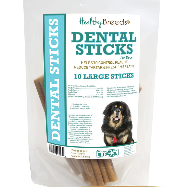 Healthy Breeds Tibetan Mastiff Dental Sticks Large 10 Count Large 10 Ct