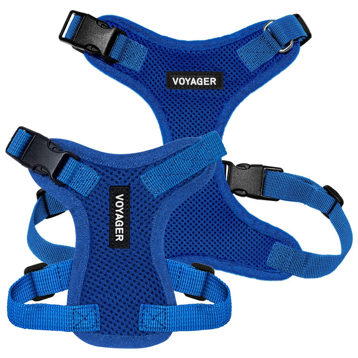 Voyager Step-in Lock Pet Harness - All Weather Mesh, Adjustable Step in Harness for Cats and Dogs by Best Pet Supplies - Royal Blue, M Harness (Royal Blue) M (Chest: 17 - 21")