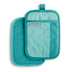 KitchenAid Beacon Two-Tone Non-Slip Pot Holder Set, Aqua Sky, 7"x10", 2 Piece 7"x10"