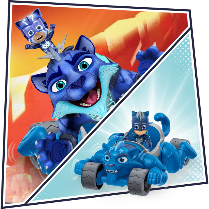 PJ Masks Animal Power Catboy Animal Rider Toy Car, with Catboy Action Figure, Deluxe Vehicles, Superhero, Preschool Toys for 3 Year Old Boys and Girls and Up