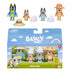 Bluey Figure 4-Packs, Family Trip, 2.5 Inch Poseable Figures of Bluey, Bingo, Bandit and Chilli, with Accessories, Kids Can Recreate Their Favorite Moments from The Bluey TV Show