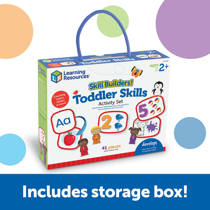 Learning Resources Skill Builders! Toddler Skills - Toddler Learning Materials, Homeschool Preschool Supplies, Teaching Cards for Toddlers,Back to School, Ages 2+,41 Piece Set