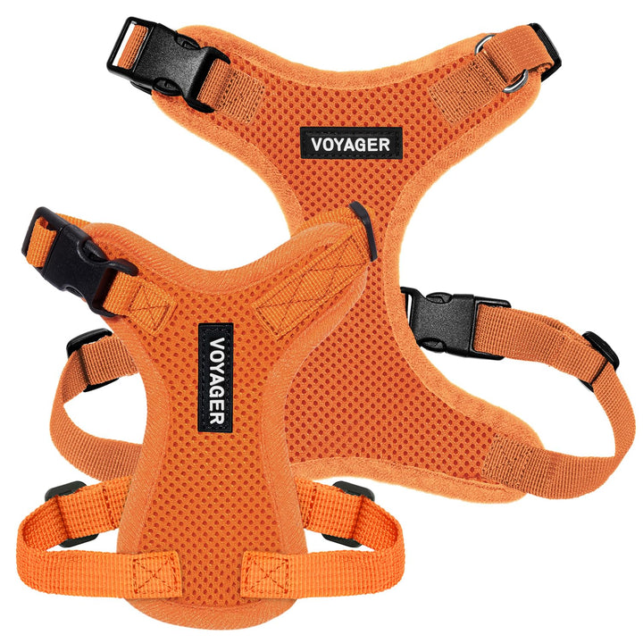 Voyager Step-in Lock Pet Harness - All Weather Mesh, Adjustable Step in Harness for Cats and Dogs by Best Pet Supplies - Orange, XS Harness (Orange) XS (Chest: 13 - 16" * Fit Cats)