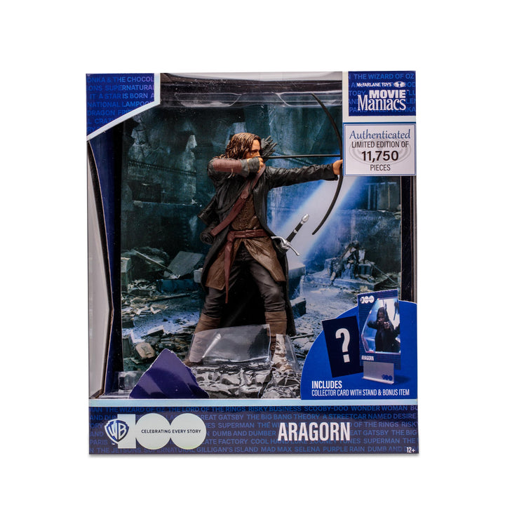 McFarlane Toys - WB 100: Aragorn (The Lord of The Rings) Movie Maniacs, 6in Posed Figure