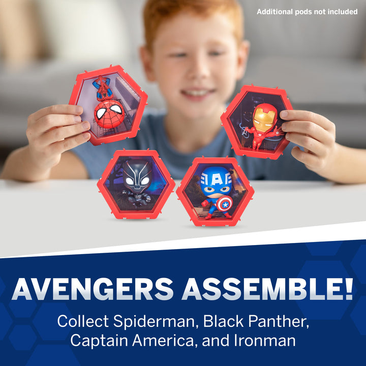 WOW! PODS 4D Marvel - Spiderman & Iron Man (2 pack) - Unique Connectable & Collectable Action Figure Toy, Wall/Shelf Display, Easter Basket Stuffers, Marvel Toy Figures, Toys & Gifts for Kids & Adults 2-pack Spiderman & Ironman