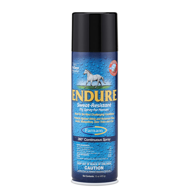 Farnam Endure Sweat-Resistant Horse Fly Spray, 14-Day Long Lasting Protection, 15 Ounces 15 oz continuous spray