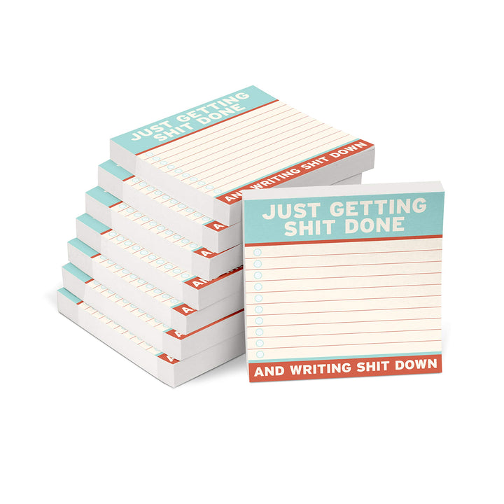 8-Count Knock Knock Getting Shit Done Large Sticky Notes (4 x 4-inches) 8-Count