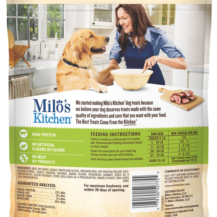 Milo's Kitchen Dog Treats, Beef Sausage Slices with Rice, 18 Ounce 1.13 Pound (Pack of 1)