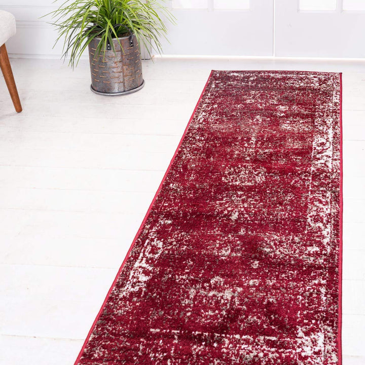 Unique Loom Sofia Collection Area Rug - Casino (2' x 6' 7" Runner, Burgundy/ Gray)