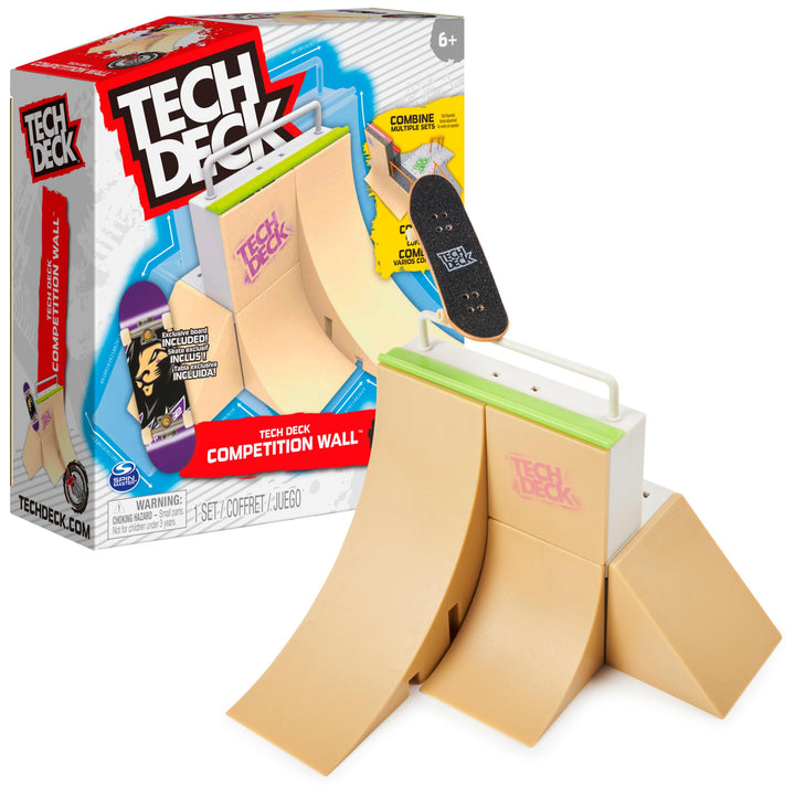 Tech Deck, Bowl Builder X-Connect Park Creator, Customizable and Buildable Ramp Set with Exclusive Fingerboard, Kids Toy for Ages 6 and up Bowl Builder Park