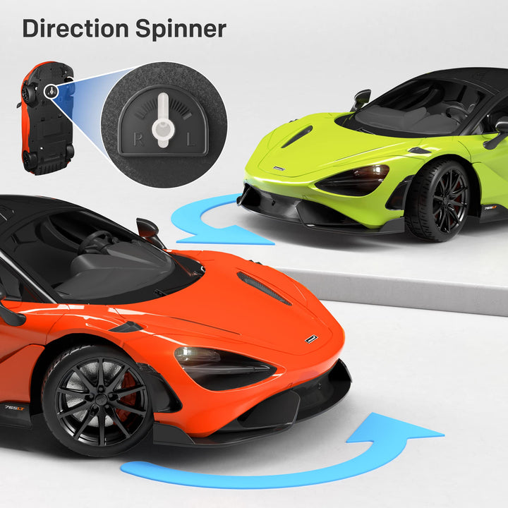 MIEBELY Remote Control Car, McLaren Rc Cars Officially Licensed 1/12 Scale 7.4V 900mAh Toy Car with 12km/h Fast Model Car Headlight for Adults Kids Boys Age 6-12 Year Birthday Ideas Gift Orange Orange-red