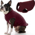 Gooby Stretch Fleece Vest Dog Sweater - Burgundy, Large - Warm Pullover Fleece Dog Jacket - Winter Dog Clothes for Small Dogs Boy or Girl - Dog Sweaters for Small Dogs to Dog Sweaters for Large Dogs Large Length (13.5")