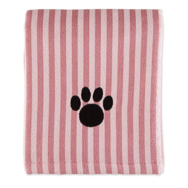 Bone Dry Pet Grooming Towel Collection Absorbent Microfiber X-Large, 41x23.5", Striped Rose 41x23.5"