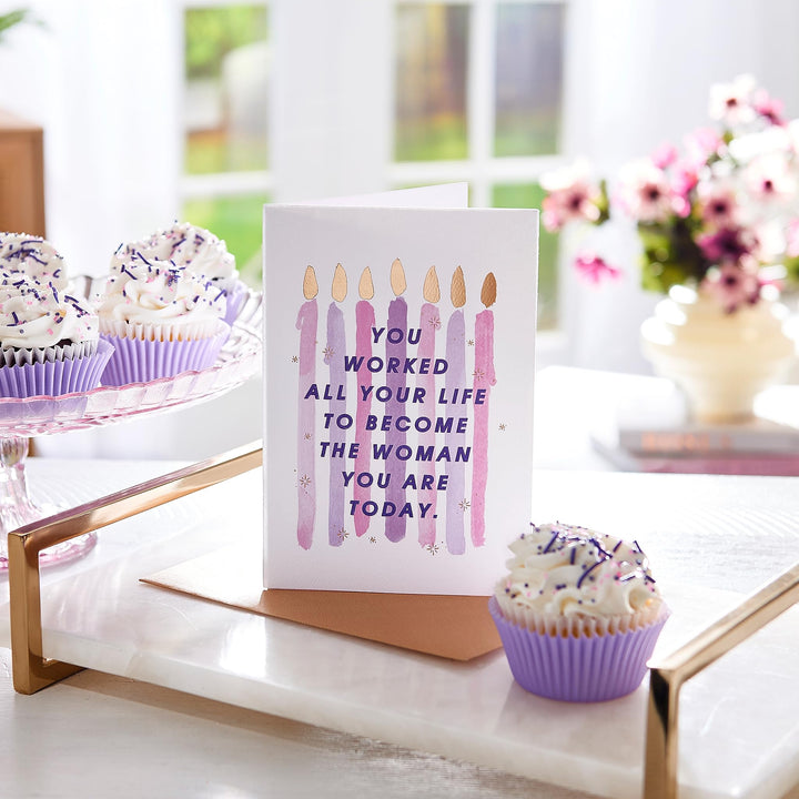 American Greetings Birthday Card for Her (So Worth Celebrating) Candles