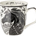 Karma Gifts 16 oz Black and White Boho Mug Horse - Cute Coffee and Tea Mug - Ceramic Coffee Mugs for Women and Men