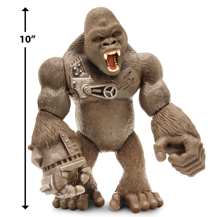 Lanard Primal Clash! Cyber Gorilla Mega Monster! - 10" Articulated Figure, Kids Toy Figure, Medium