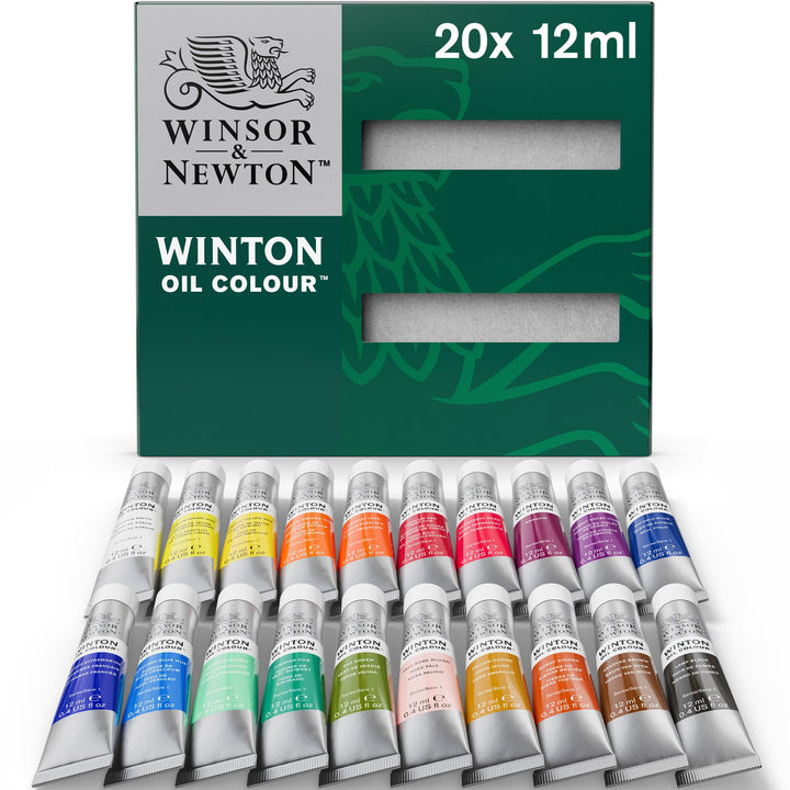 Winsor & Newton Winton Oil Color Paint Set, 20 x 12ml (0.4-oz) Tubes Tube Set - 20 x 12ml