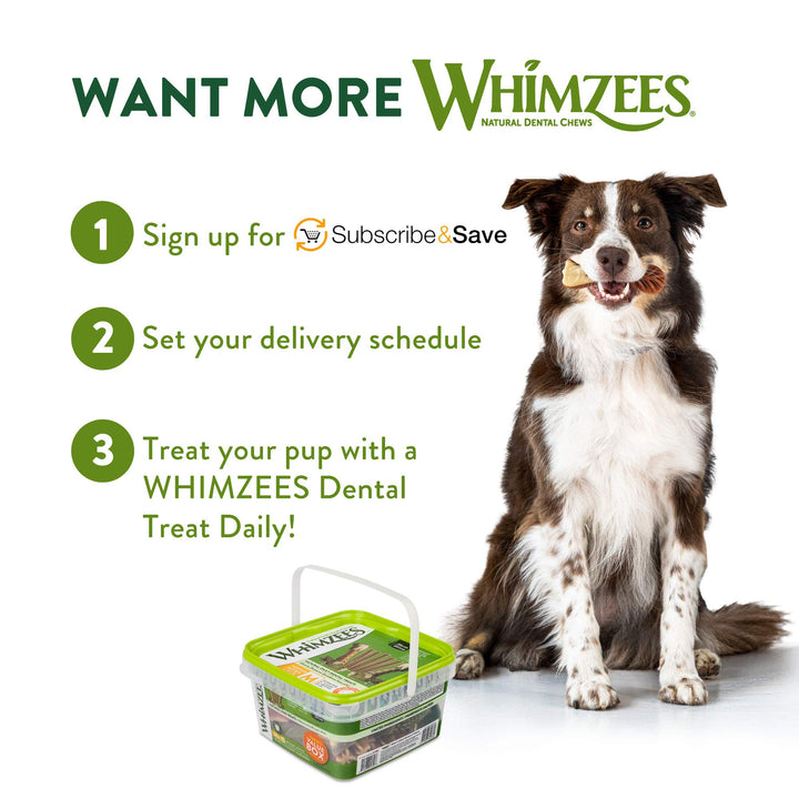 WHIMZEES by Wellness Value Box Natural Dental Chews for Dogs, Long Lasting Treats, Grain-Free, Freshens Breath, Small Breed, 89 count Dental Small 2.9 Pound (Pack of 1)