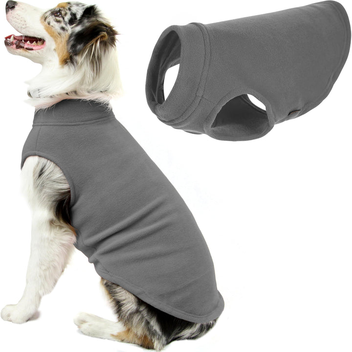 Gooby Stretch Fleece Vest Dog Sweater - Gray, 6X-Large - Warm Pullover Fleece Dog Jacket - Winter Dog Clothes for Small Dogs Boy or Girl - Dog Sweaters for Small Dogs to Dog Sweaters for Large Dogs 6X-Large Length (27.5")
